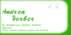 andrea herber business card